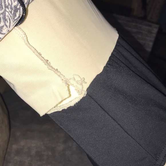 Black and Tan one piece swimwear with skirt cover - Picture 6 of 8